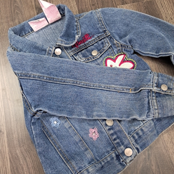 Vintage 2004 Barbie Avenue Embroidered Denim Jacket Double-sided Size 5 - Picture 5 of 10
